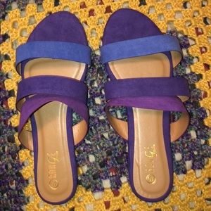 Multi purple slide in sandal